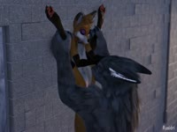 Beastiality hentai horny wolf receives blowjob from a fox